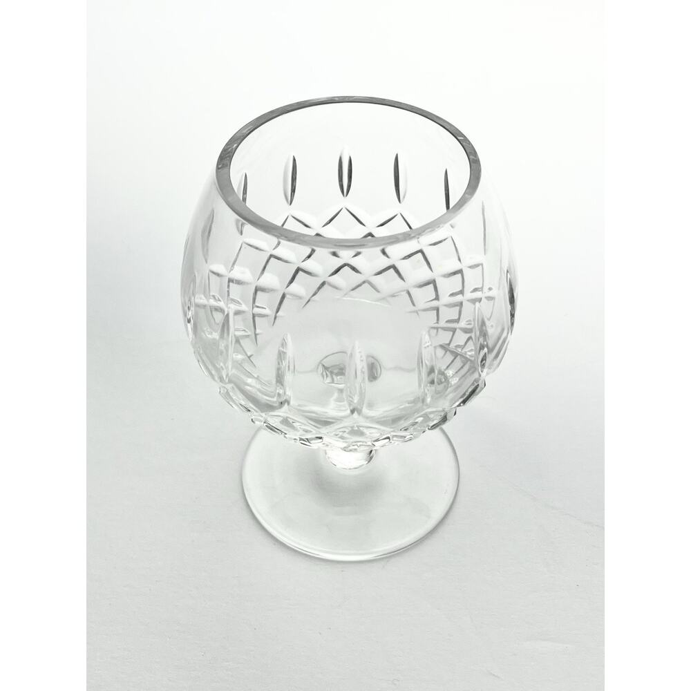 1980s 4 Vintage Crystal Brandy Snifter Glasses 4.5” 8oz Crisscross Cuts Barware - Picture 5 of 7